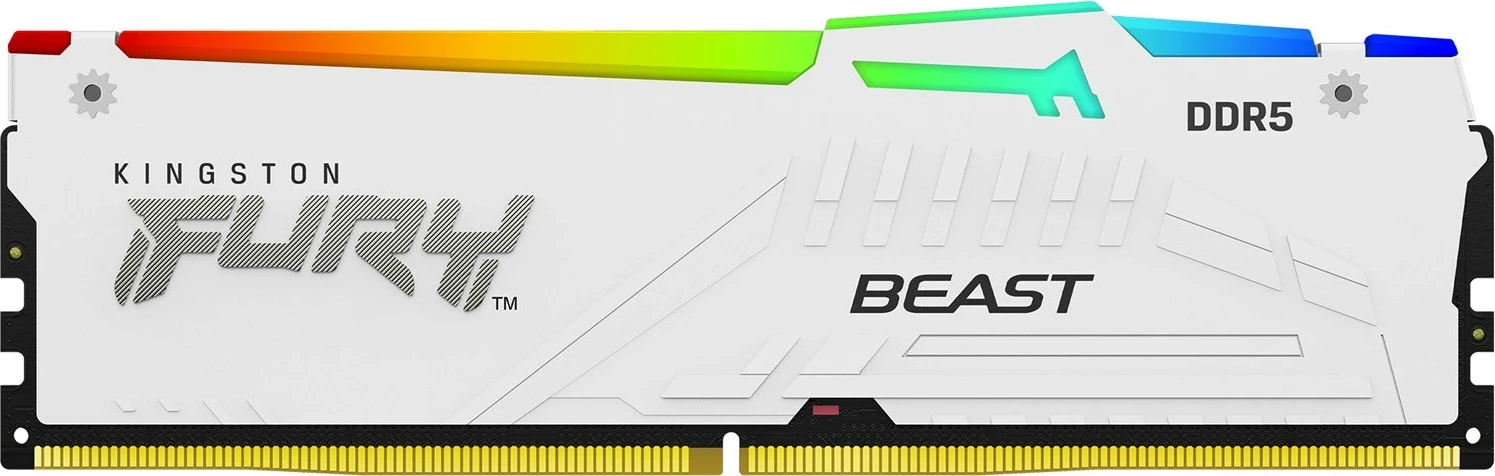 RAM Memorje Kingston FURY Beast 32GB 6000MT/s DDR5 CL36 DIMM (Kit of 2) RGB Bardhë