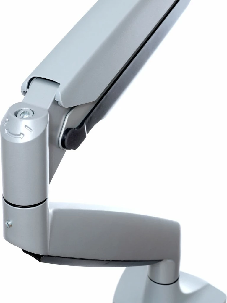 Mbajtëse tavoline me gaz për monitor ART RAMM L-35HD, 17-45", 1xUSB-A 3.0, 1xUSB-C, Gri/Argjend