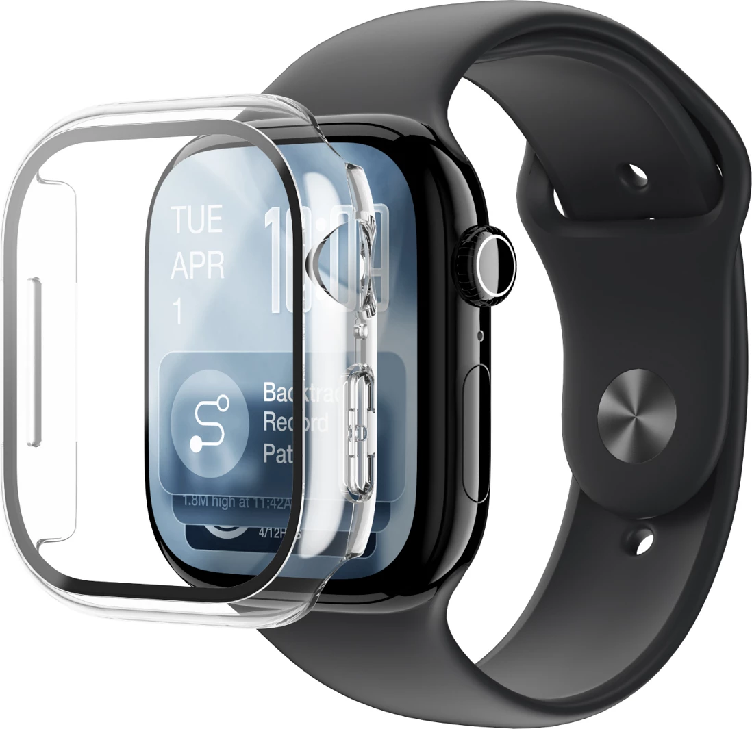 Mbrojtës ekrani me mbështjellës AmazingThing Radix FullGuard për Apple Watch Series 11 42mm, xham 9H, transparent