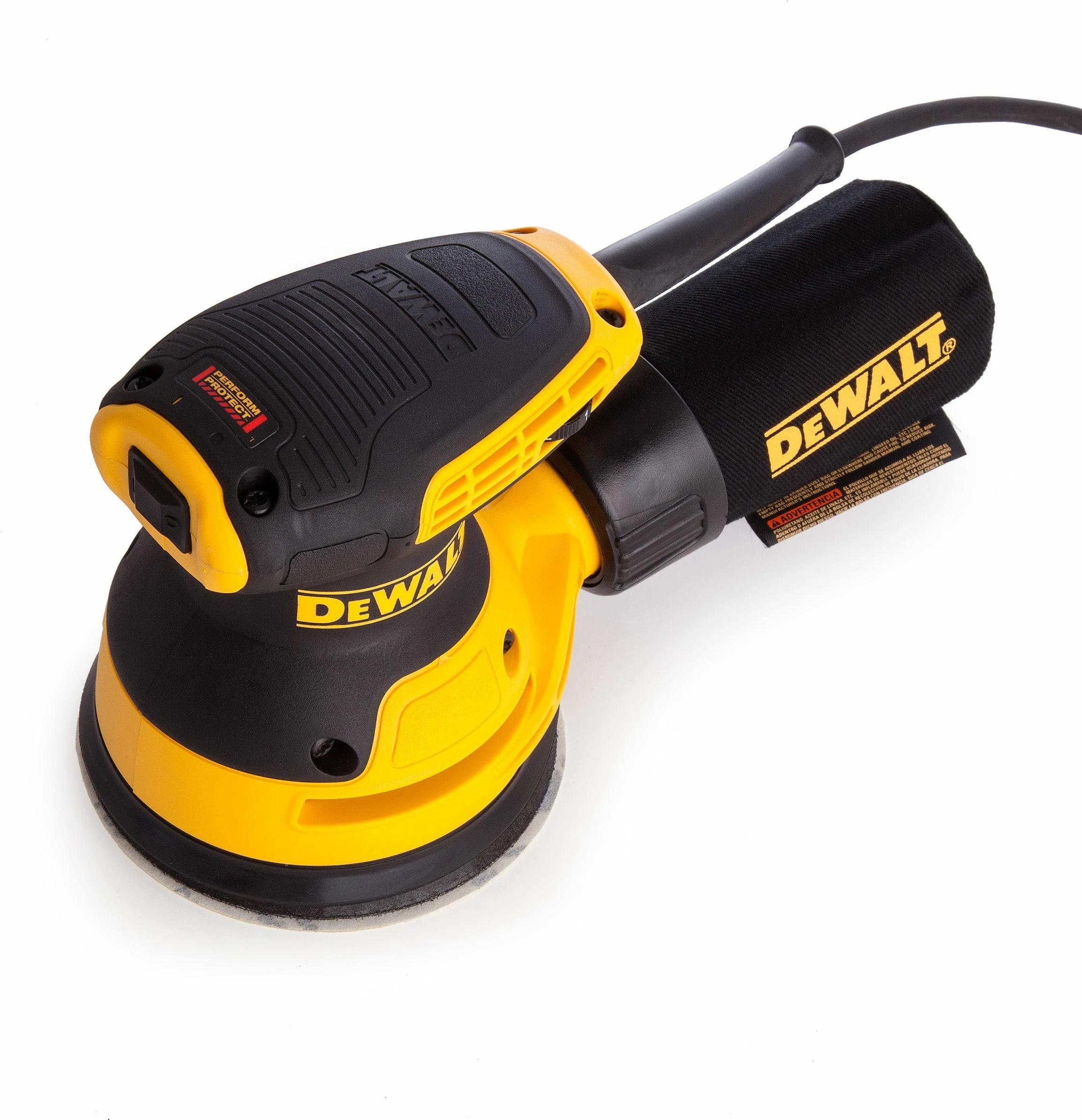 Lëmues orbital ekscentrik DeWalt DWE6423 125 mm 280 W me kontroll shpejtësie, verdhë/zi