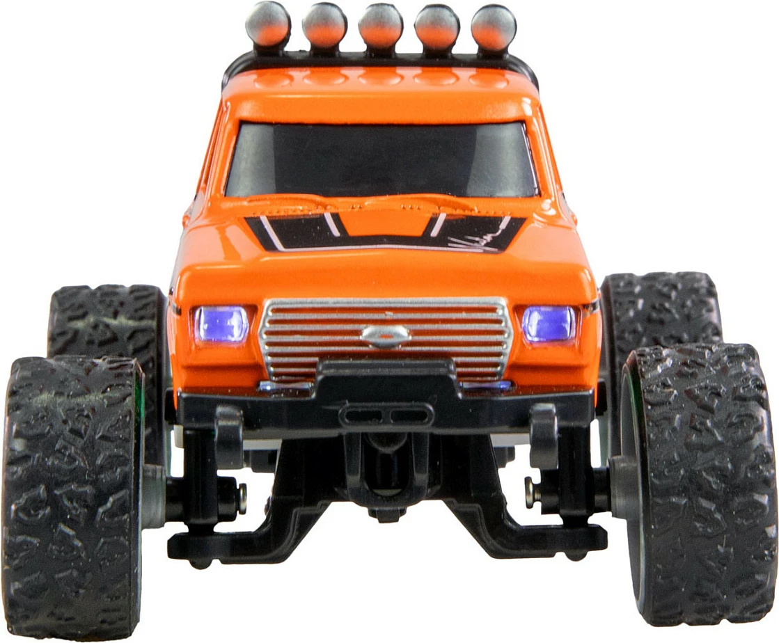 Kamion lodër RC AMEWI 22705 Monster Truck, 1:64, 2.4GHz, bateri 200mAh, portokalli