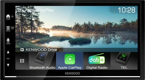 Radio multimedia Kenwood DMX7722DABS, 6.8 inç, Wi-Fi, Bluetooth, CarPlay, Android Auto, e zezë