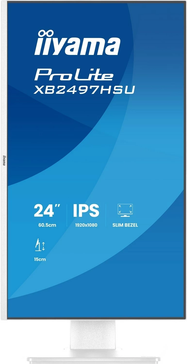 Monitor iiyama ProLite XB2497HSU-W1, 23", Full HD, IPS, 120Hz, bardhë