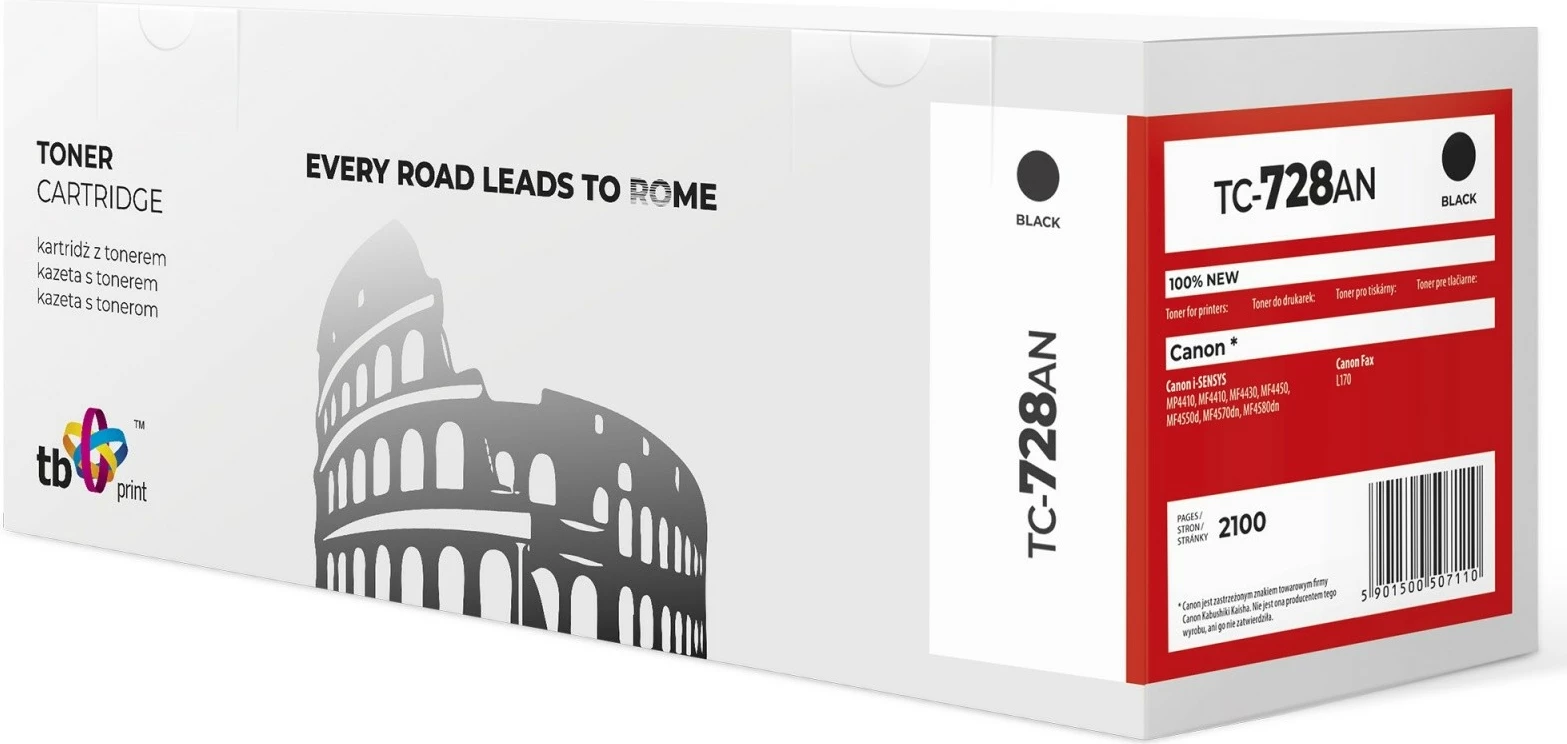 Toner TB Print TC-728AN për Canon, i zi