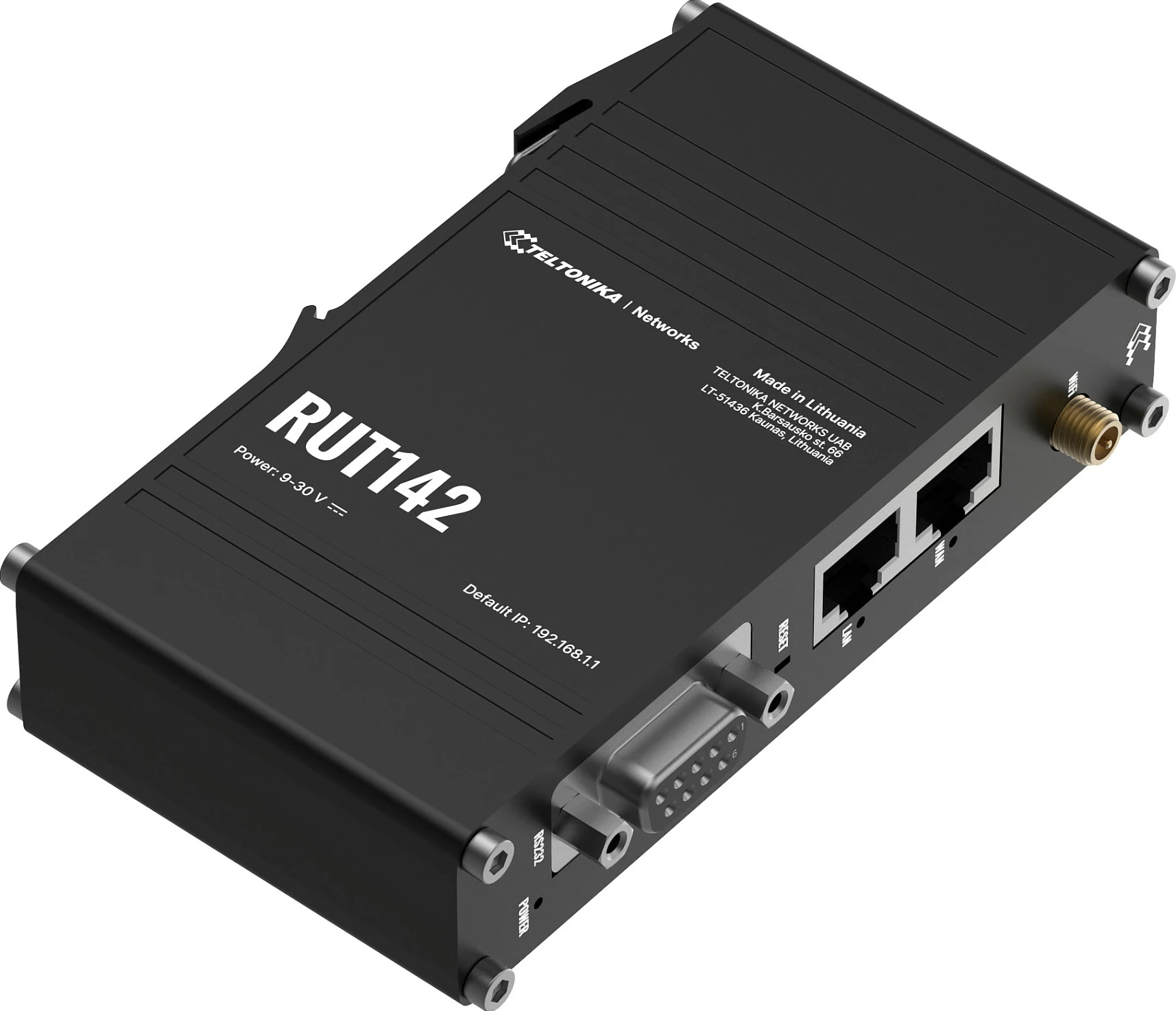 Router industrial Teltonika RUT142, WiFi 4, 2x RJ45 100Mb/s, RS232, IP30, i zi