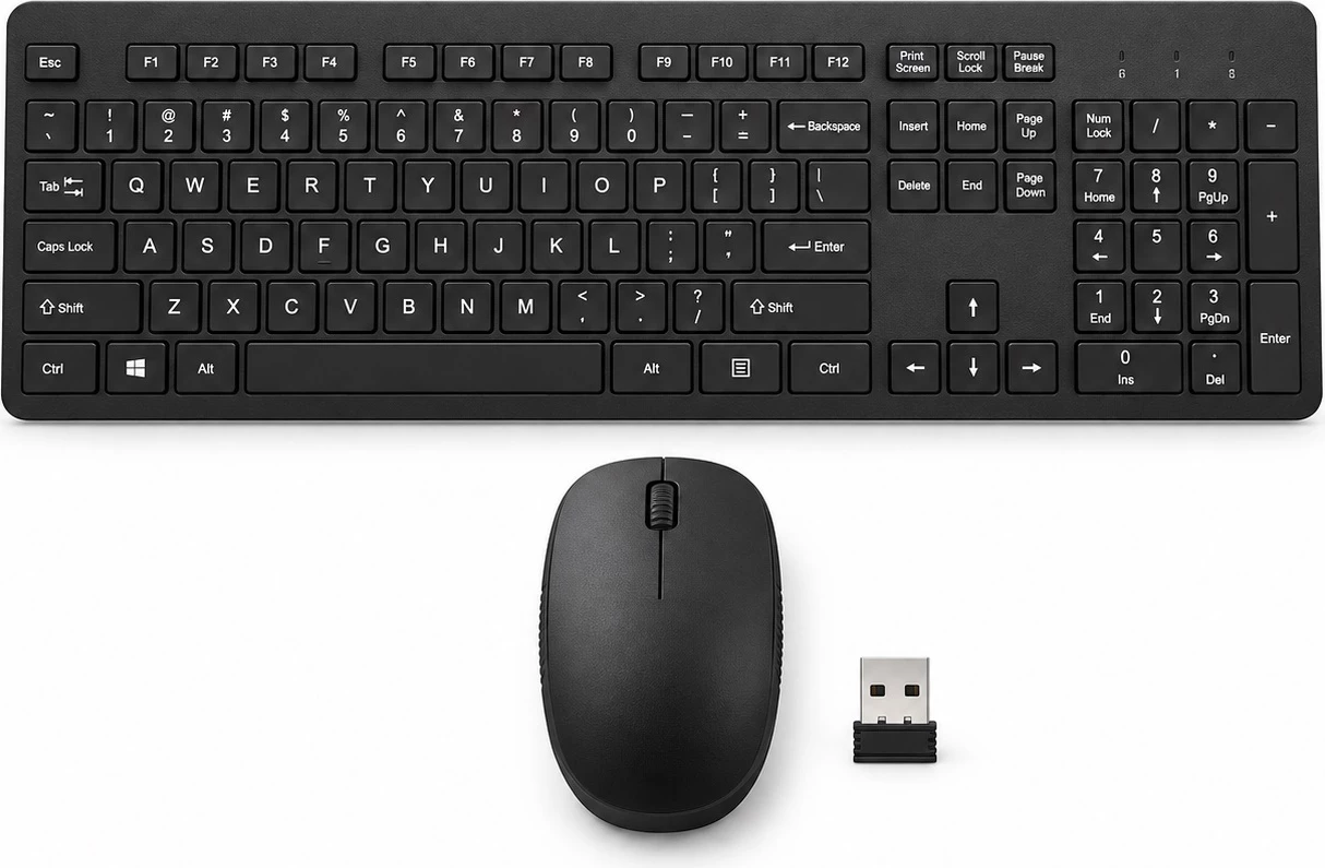 Set RF-8011 – Tastierë dhe Maus pa Kabllo me Marrës USB