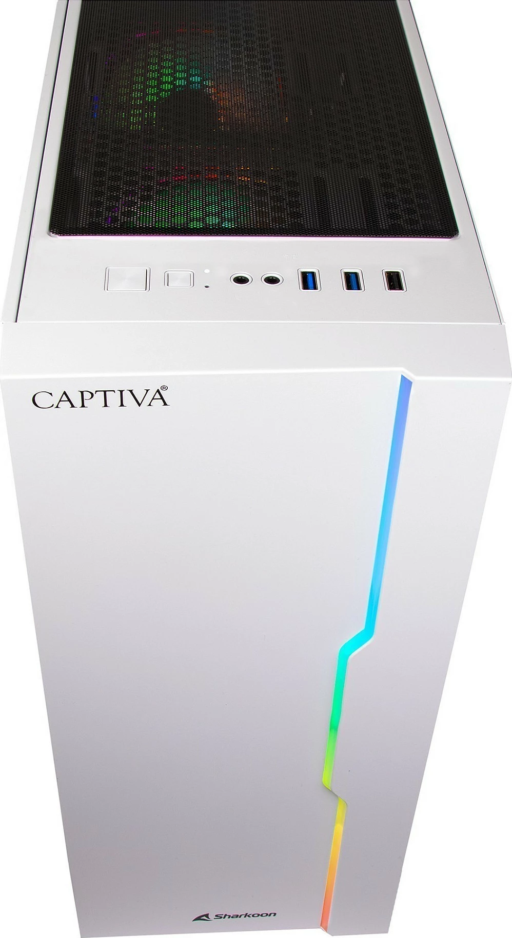 Kompjuter Gaming Captiva 94169, Ryzen 7 5700X, 32GB RAM, 1TB, GeForce RTX 5060 Ti 8GB, Windows 11, i bardhë