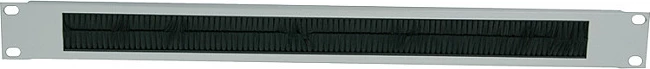 Panel kalimi kabllosh LogiLink, 19", 1U (1HE), me furçë, gri