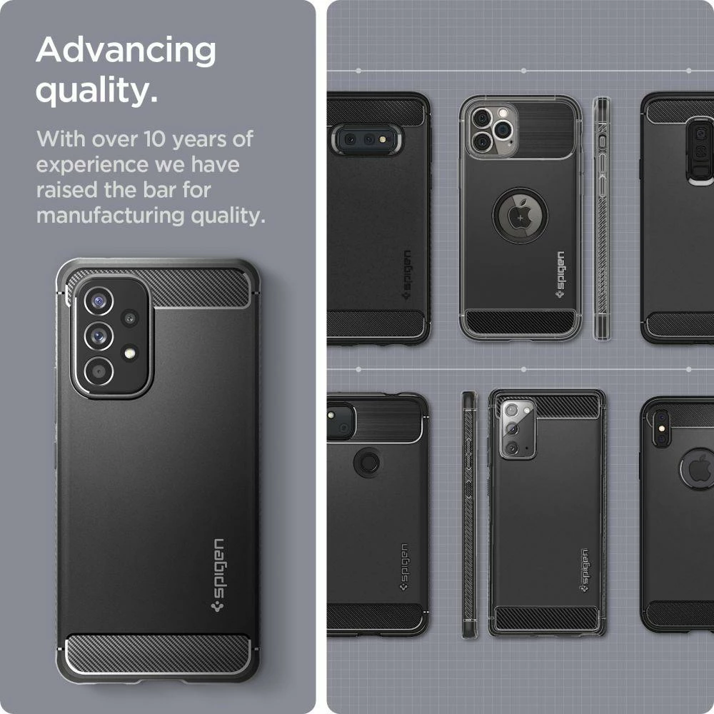 Mbështjellës Spigen Rugged Armor për Samsung Galaxy A53 5G, i zi