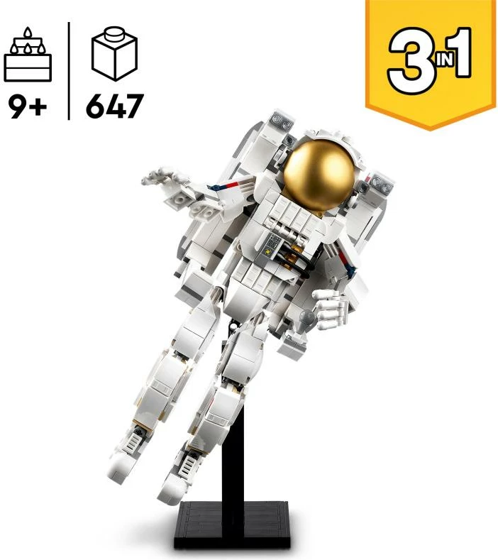 set ndërtimi LEGO Creator 31152 Astronaut në Hapësirë 3‑në‑1, 9+