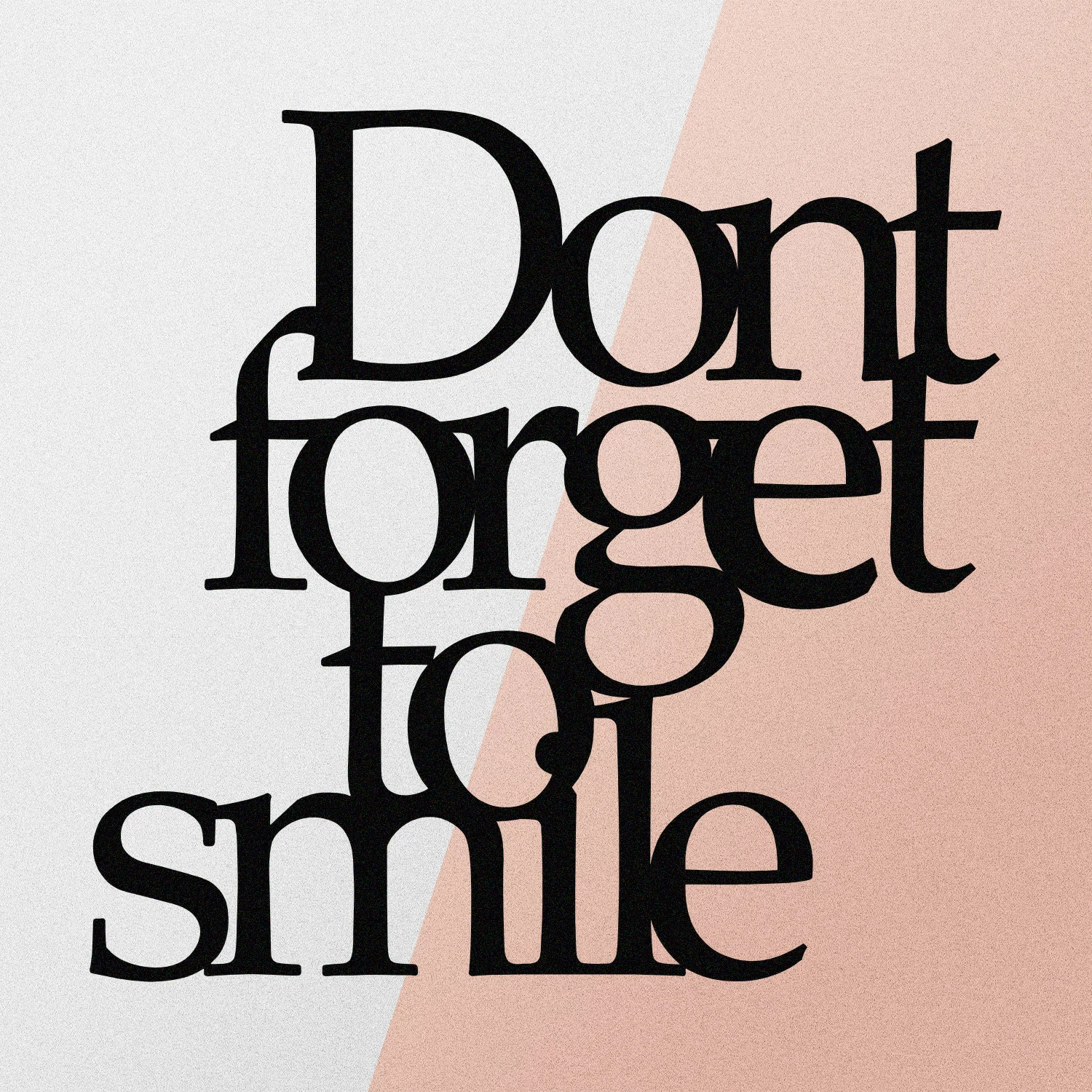 Aksesor dekorativ metalik për mur, Wallity, Don’t forget to smile, ngjyrë e zezë, 70x67cm