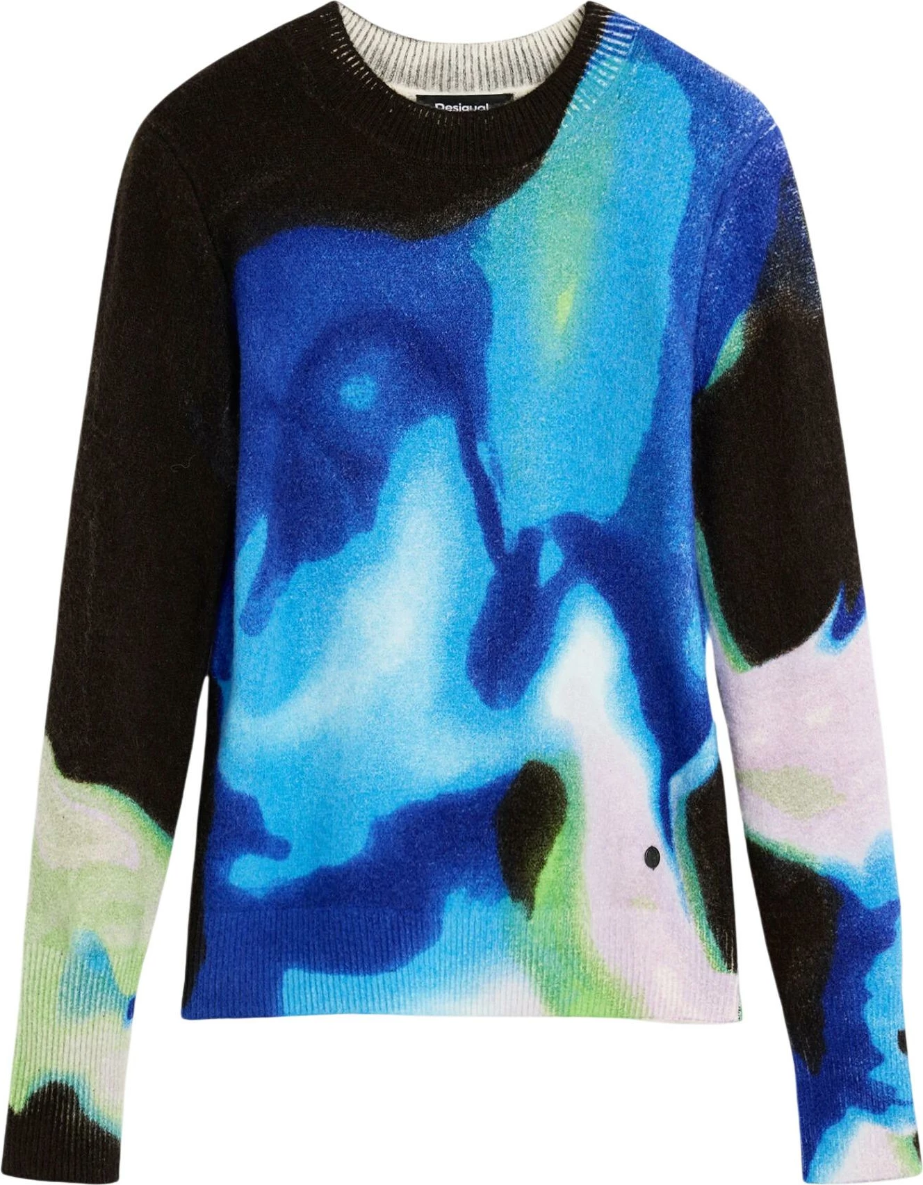 Xhemper për femra Desigual JERS_CLOUDS_LACROIX 26WWJF03, blu [Madhësia: M]