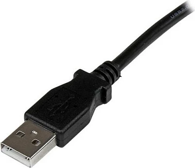 Kabllo USB 2.0 StarTech USBAB1MR, USB-A në USB-B këndore, 1m, 480Mbps, e zezë