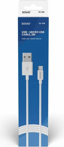 Kabllo USB Savio, e bardhë