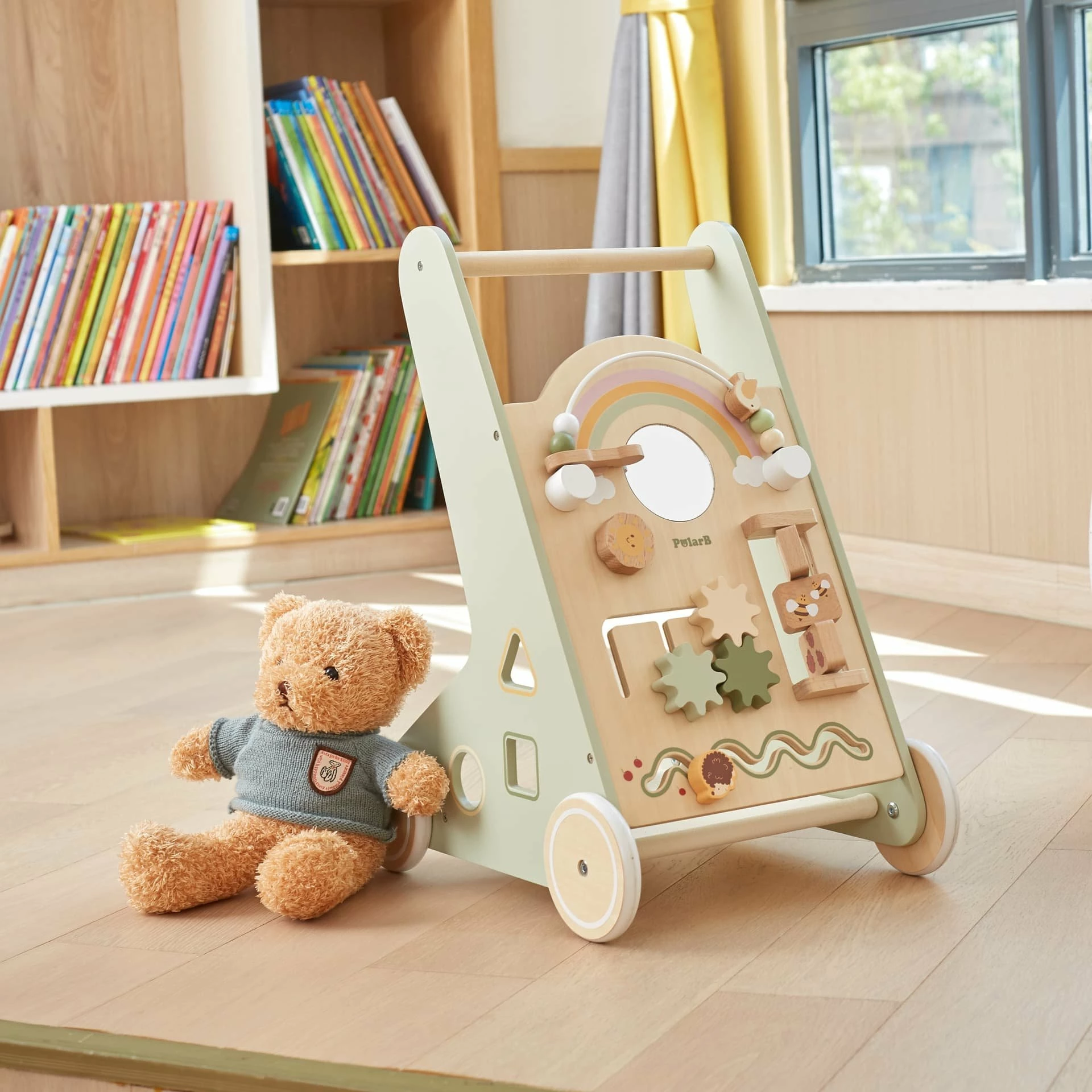 Walker edukativ Viga PolarB 44226, prej druri, 18+ muaj, i gjelbër