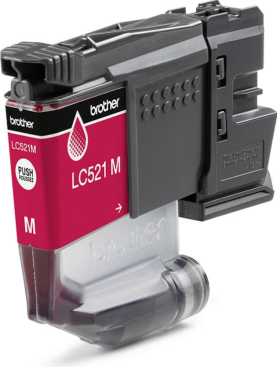 Kartrixh boje Brother LC521M, 500 faqe, Magenta