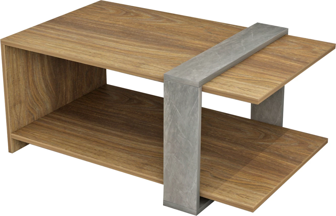 Tavolinë kafeje WILMA, teksturë guri gri, FH8950.13, 80Χ50Χ35H cm