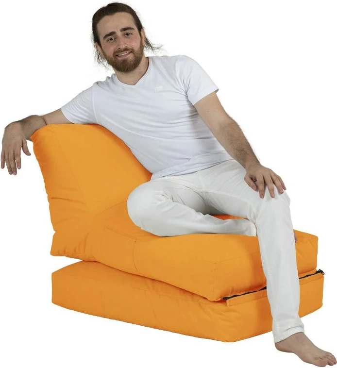 Puf kopshti, portokalli, Atelier del Sofa, Siesta Sofa Bed Pouf