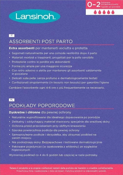 Peceta postpartum Lansinoh 3445, madhësia L, 10 copë