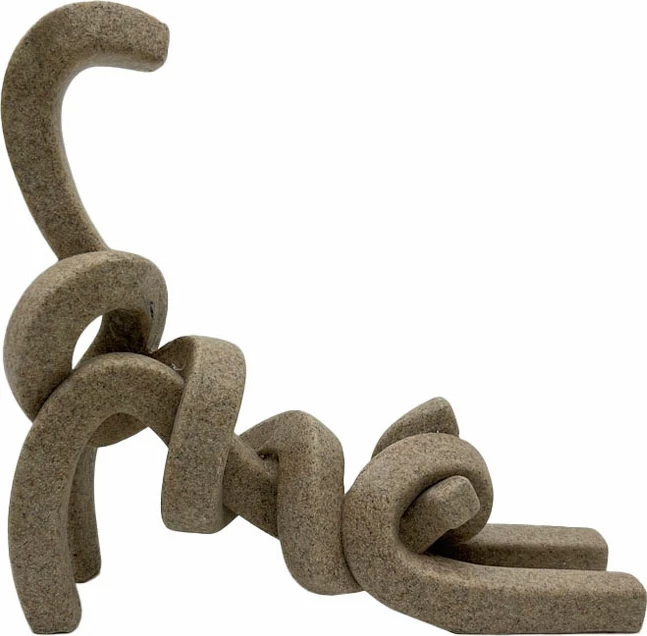 Dekor mace BELMA, polirezine, ngjyrë guri, 24.5x6.5x22.8cm