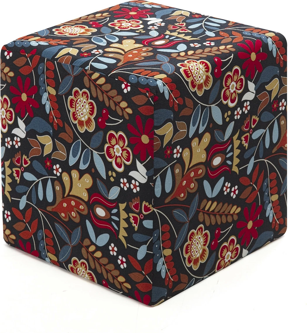 Tuffet katror me dizajn lulesh, ngjyra të ndryshme, Atelier del Sofa Dalbudak