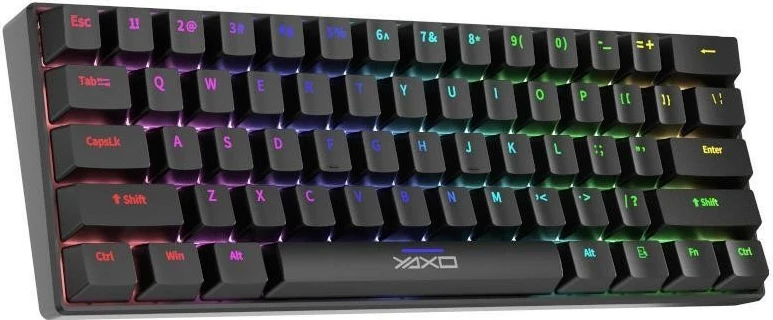 Tastierë mekanike Yaxo Nuxlak Outemu RS, 61 taste, RGB, e zezë