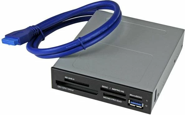 Lexues i brendshëm kartelash memorie StarTech 35FCREADBU3 USB 3.0, CF/SD/microSD/MS/MMC/miniSD, i zi
