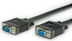 Kabllo VGA ROLINE HQ HD15 M në HD15 F, 2 m, e zezë