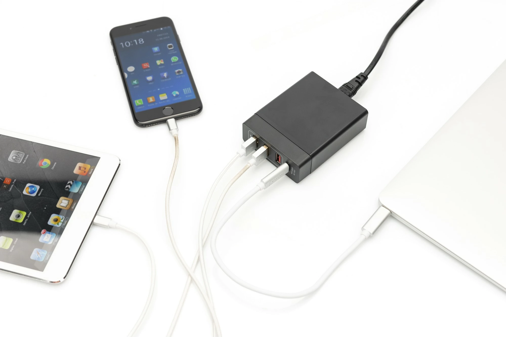 Karikues universal Digitus 4-Port, USB Type-C, 72W, i zi
