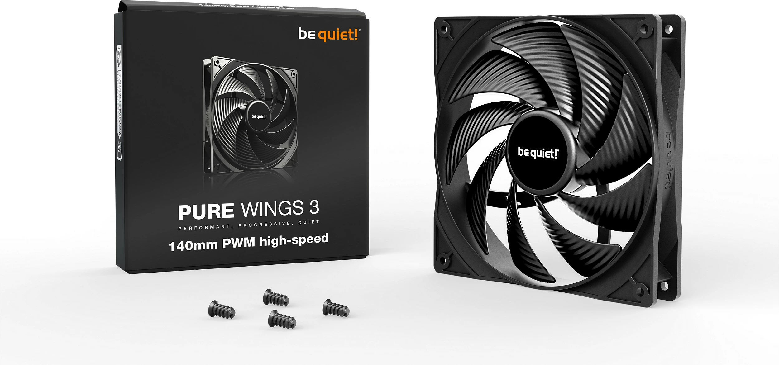 Ventilator Be Quiet! Pure Wings 3 140mm PWM high-speed, 1800 RPM, i zi