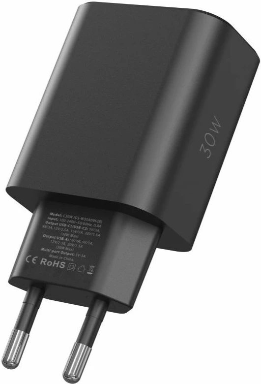 Karikues rrjeti Tech-Protect NC30W, 3 porta (2x USB-C PD 30W, 1x USB-A QC 3.0), i bardhë