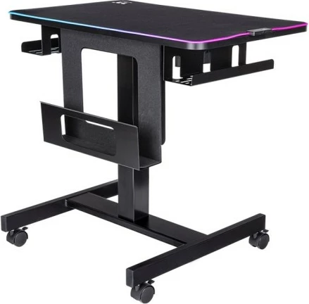 Tavolinë elektrike Thermaltake Cycledesk 100 GGD, LED, 80x50cm, e zezë