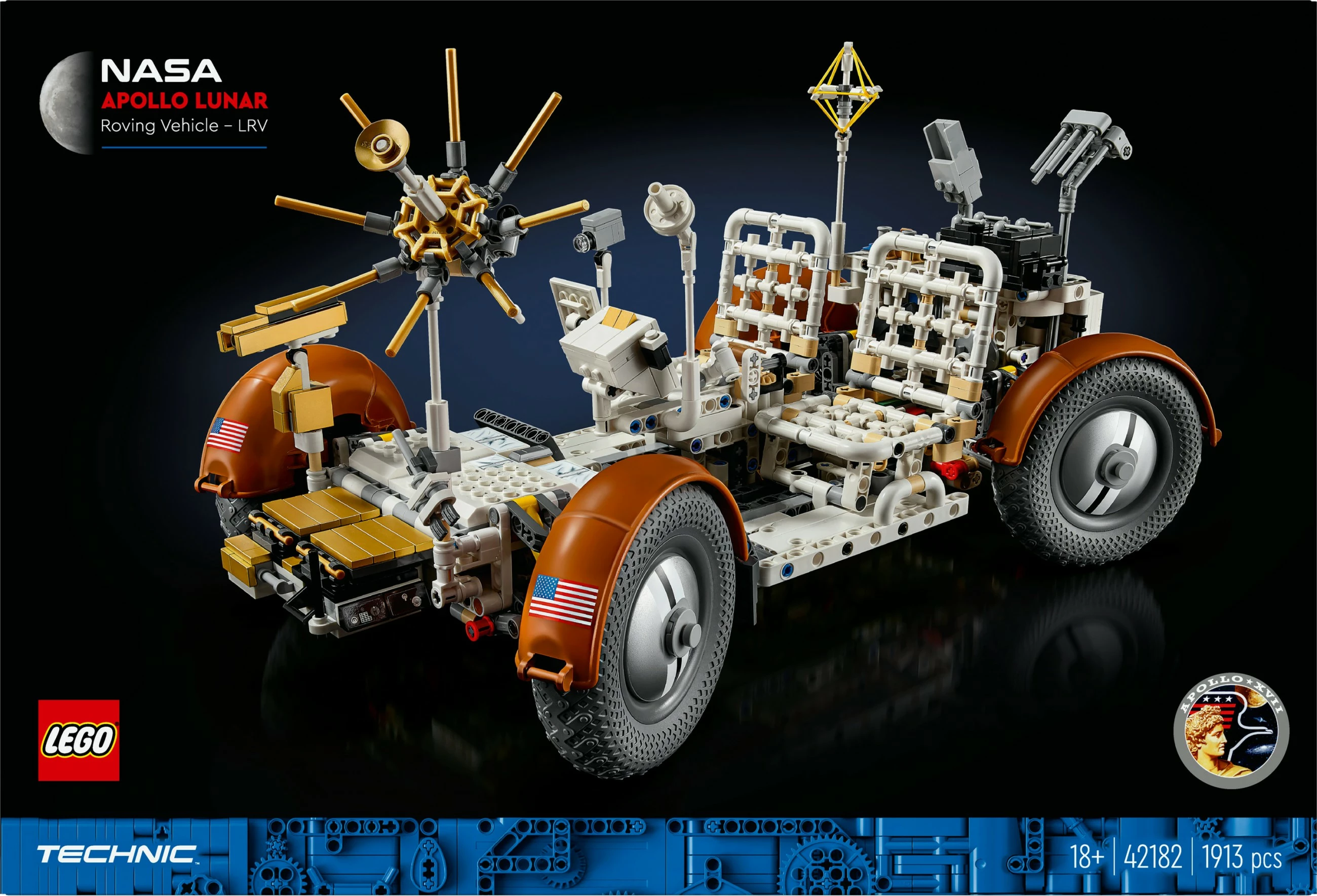 Set ndërtimi LEGO Technic NASA Apollo Lunar Roving Vehicle 42182, multikolor