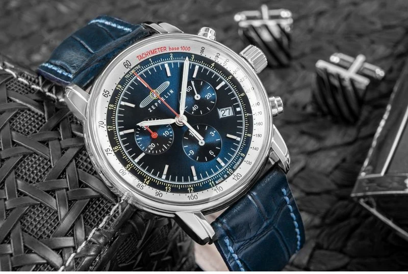 Orë dore për meshkuj Zeppelin, e kaltër