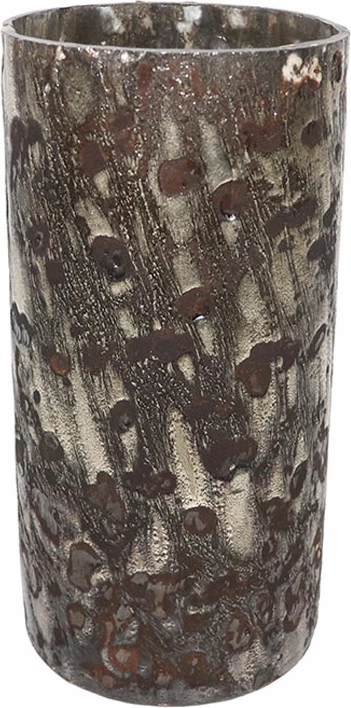 Vazo dekorative Bulles, xham, ngjyrë ari-bronz, 10x10x21cm