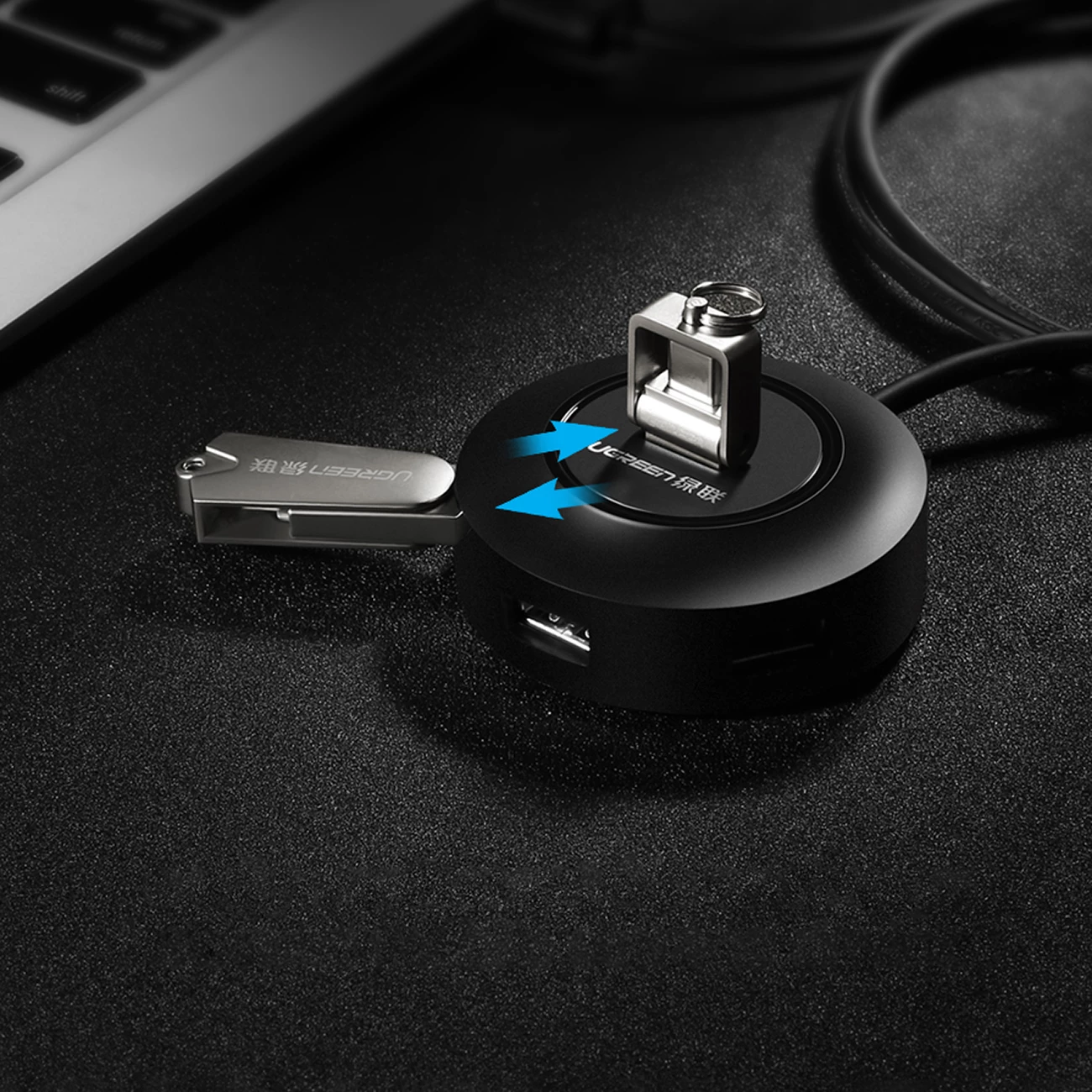 HUB USB Ugreen CR106, 4xUSB-A 2.0, 1m, i zi