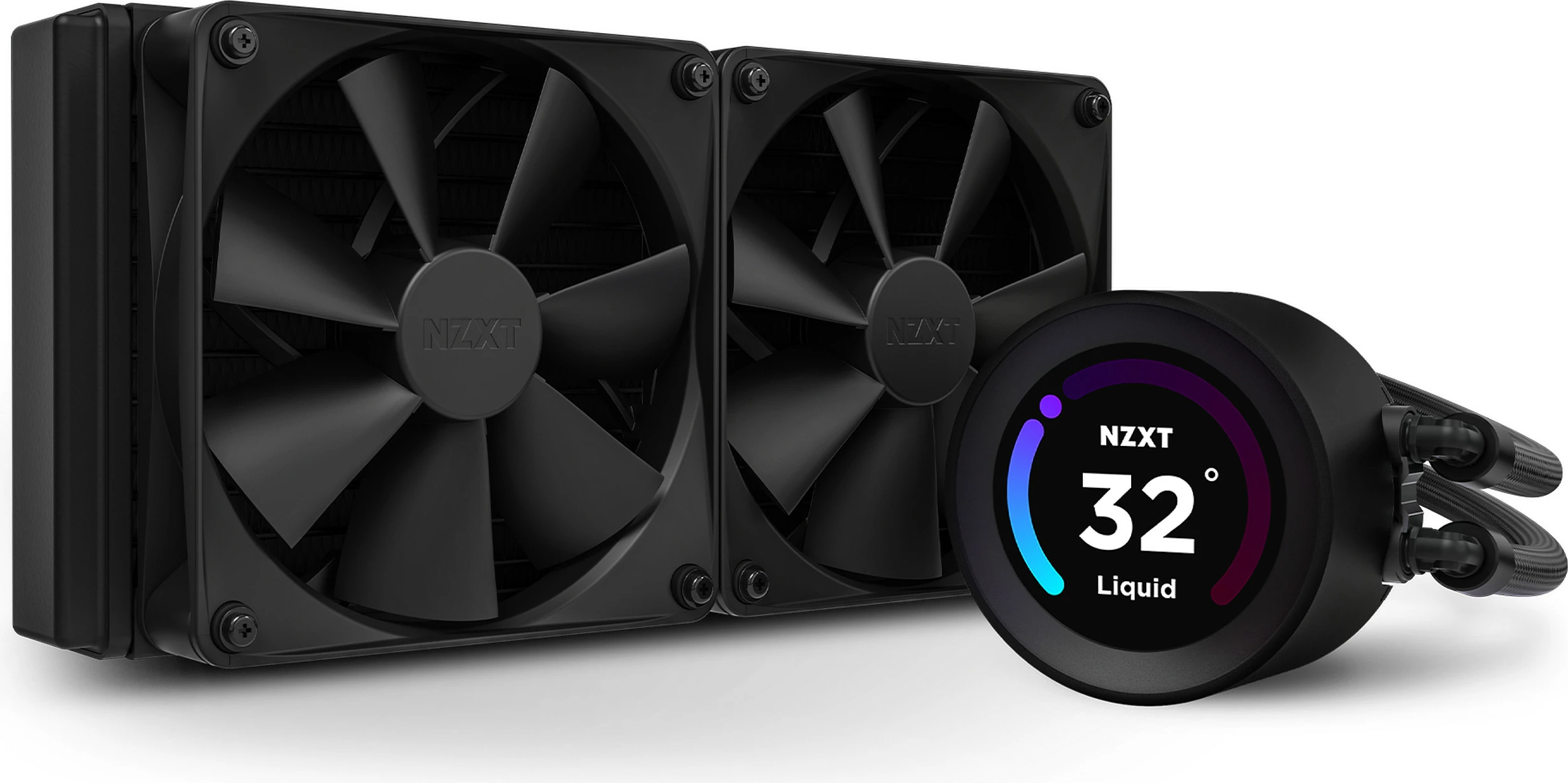 Ftohës uji AIO NZXT Kraken Elite 240 RL-KN24E-B1, ekran TFT-LCD, 2x120mm PWM, i zi