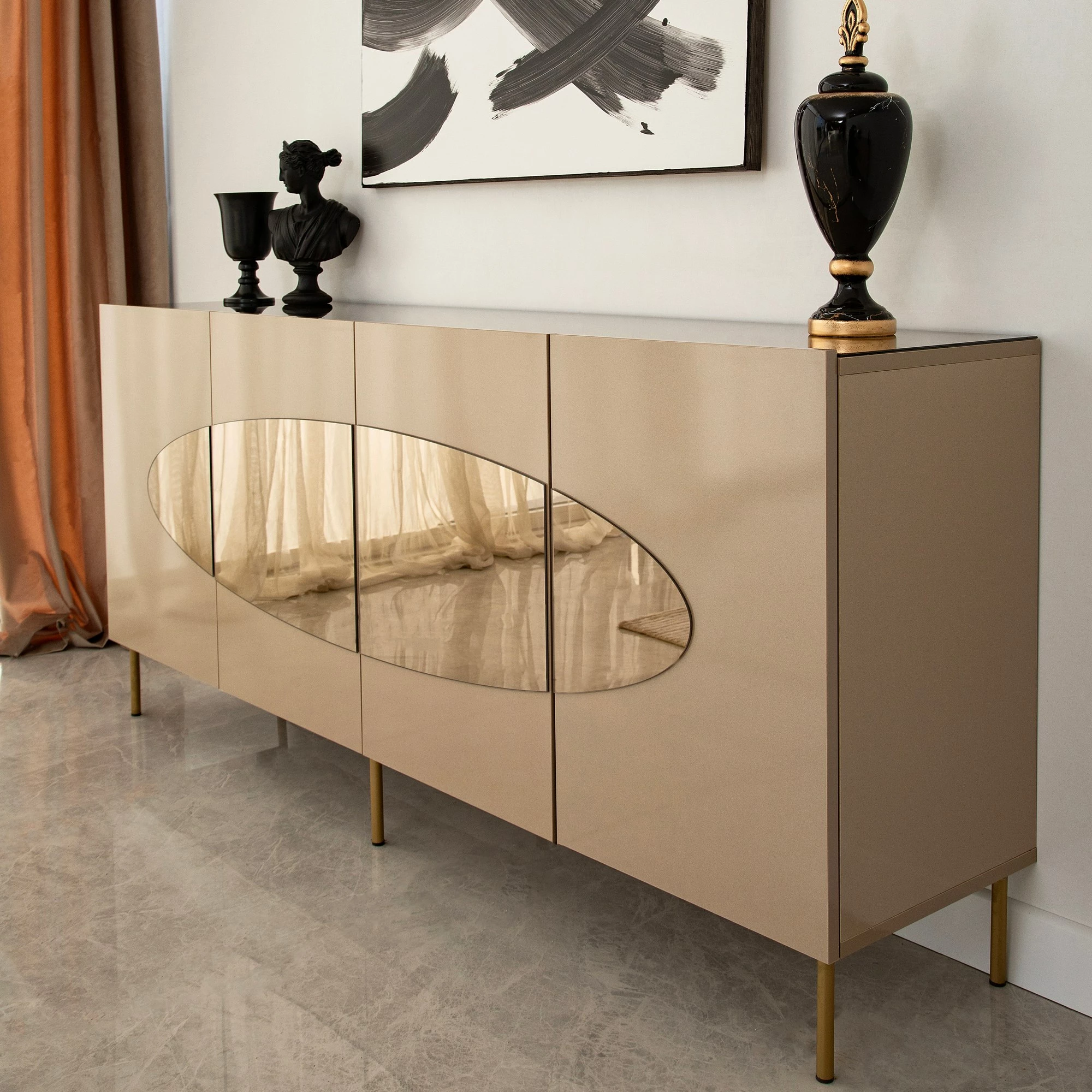 Konsol Hanah Home, Lago, bronz dhe ar