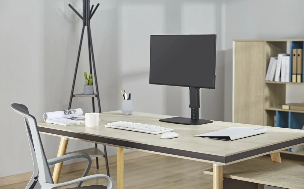 Mbajtëse monitori GEMBIRD MS-D1ST-02, rregullim lartësie, 17-32 inç, e zezë