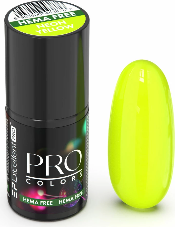 Llak për thonj për femra Excellent PRO Pro Colors Hema Free Hybrid 26 Neon Yellow, 7g