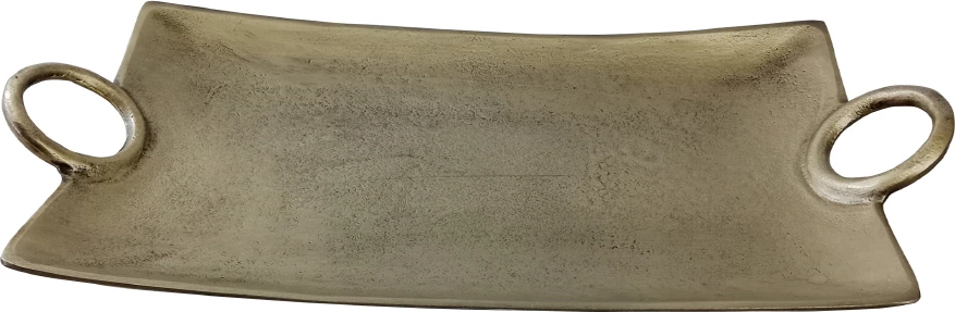 Tabaka dekorative, alumin, ngjyrë ari antik, 50x25x7 cm