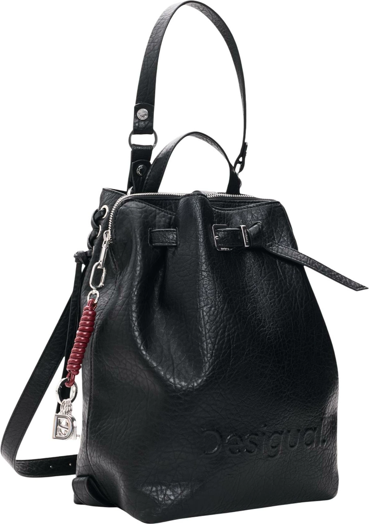 Çantë shpine Desigual BACK_HALF LOGO LUENA NF B 26WAKP05 për femra, e zezë
