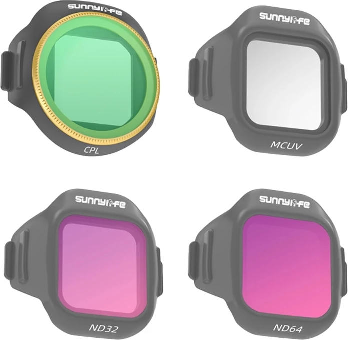 Set filtrash Sunnylife N5P-FI098 për DJI Mini 5 Pro, MCUV + CPL + ND32 + ND64, 4 copë