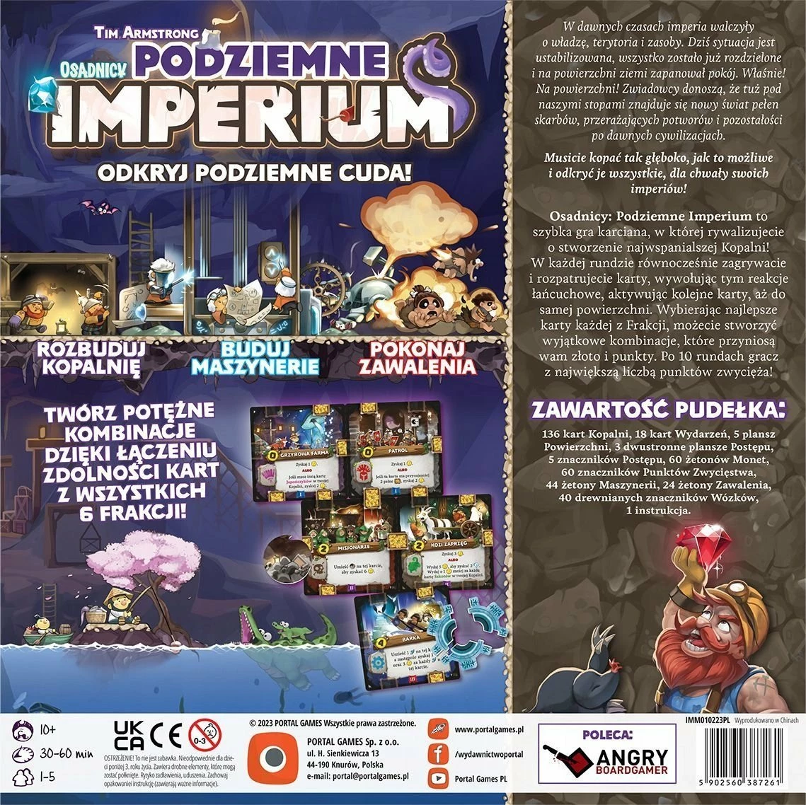 Lojë tavoline Portal Games Underground Empire, 1-5 lojtarë, 60 min, 10+, version polonisht