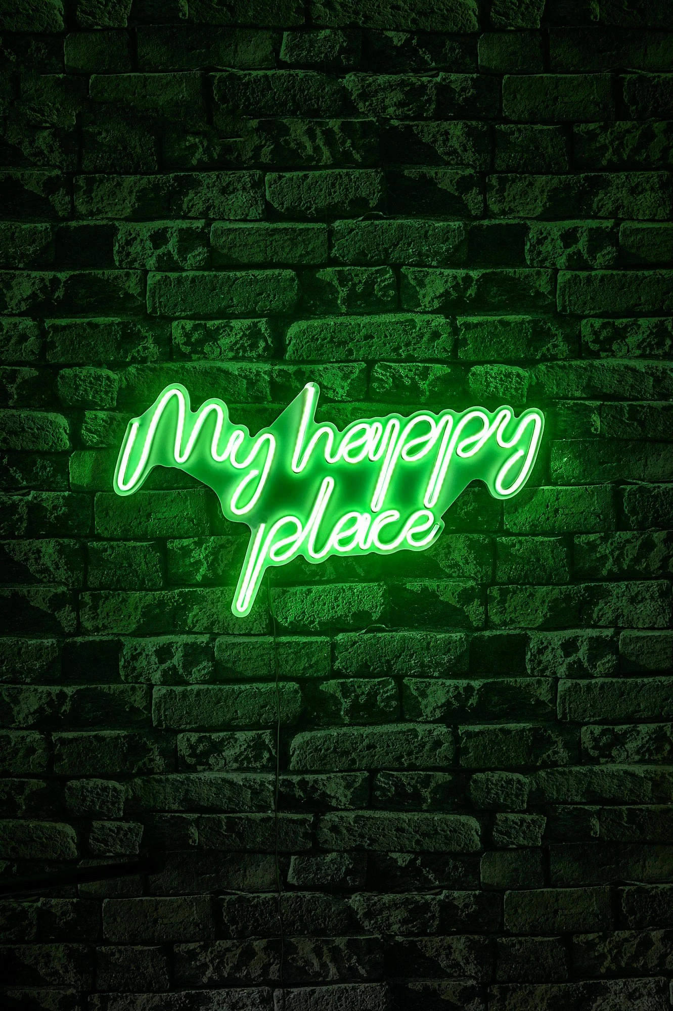 Dekor dritash LED plastike, ngjyrë e gjelbër, My Happy Place