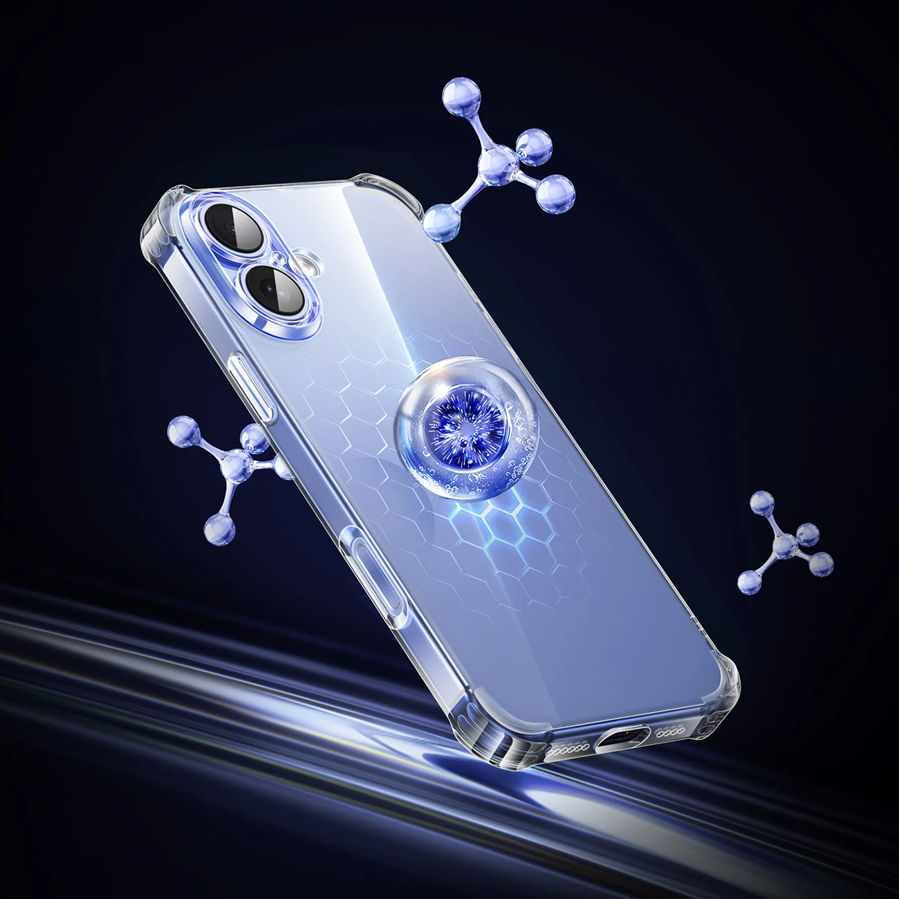 Mbështjellës Ugreen Bright Cushion CA101 për iPhone 16 Plus, transparent