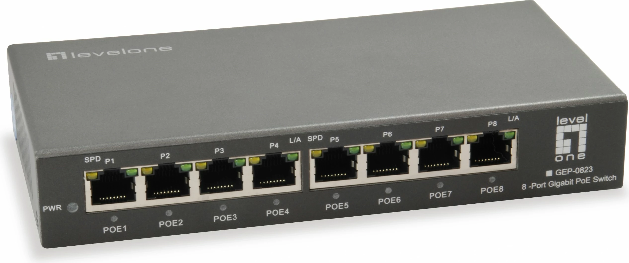Switch LevelOne GEP-0823, 8-Porta Gigabit PoE, 120W