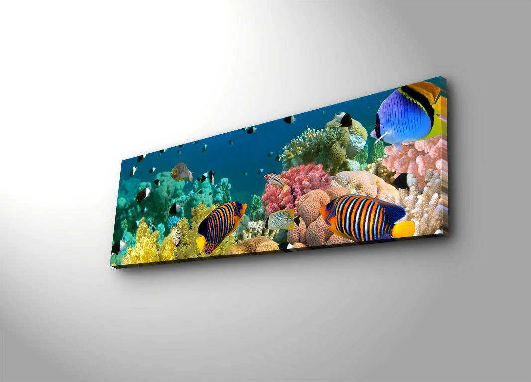 Pikturë dekorative në kanavacë me drita LED, shumëngjyrëshe, 30x90cm, 3090DACT-13