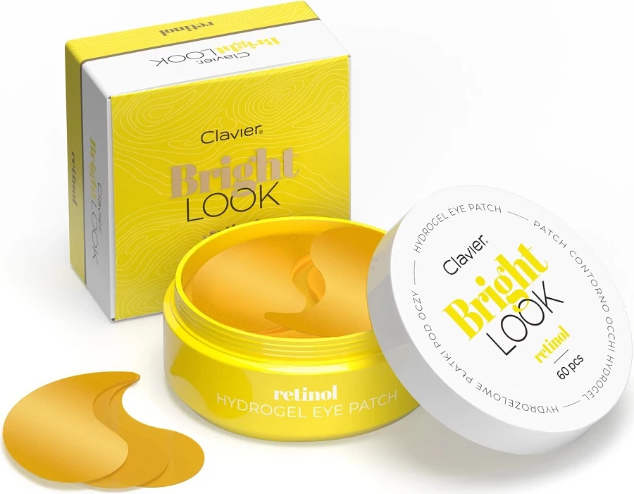 Pllaka hidrogel për nën sy Clavier Bright Look Retinol për femra, 60 copë