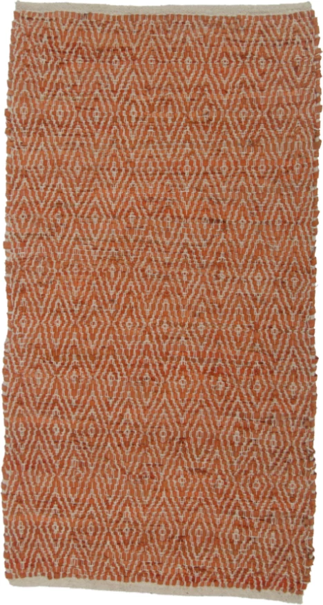 Qilim korridori Rombo, lëkurë, portokalli-bezhë, 70x150cm